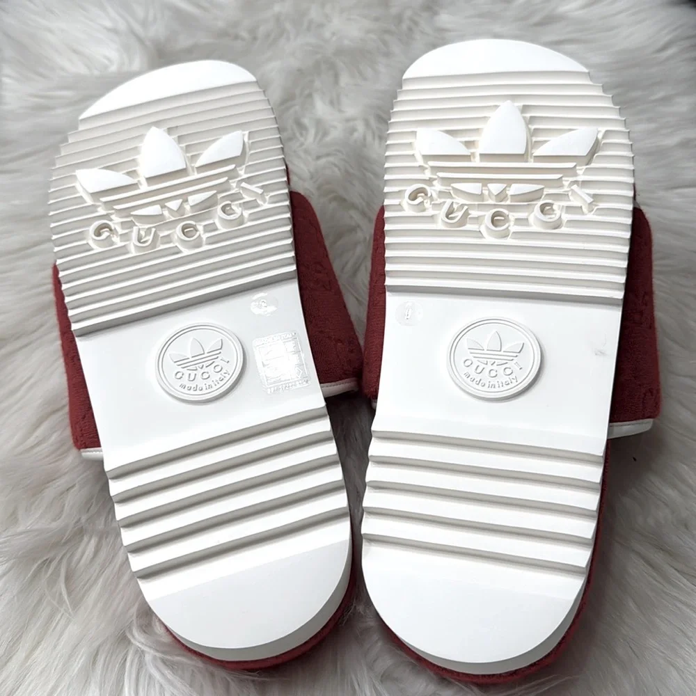 GUCCI x ADIDAS RARE Terry Cloth GG Monogram Sandals